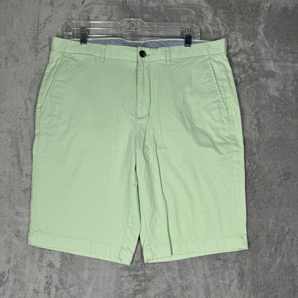 Brooks Brothers Shorts Mens 35 Green Preppy Casual Summer Neutral Minimalist - Picture 2 of 8